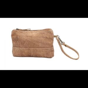 Myra Bag Leather Small Leather Pouch NWT
